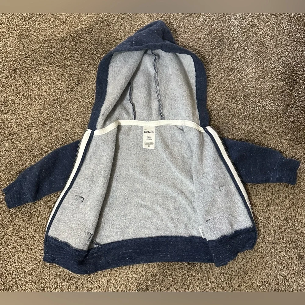 Carter lightweight baby zip up jacket